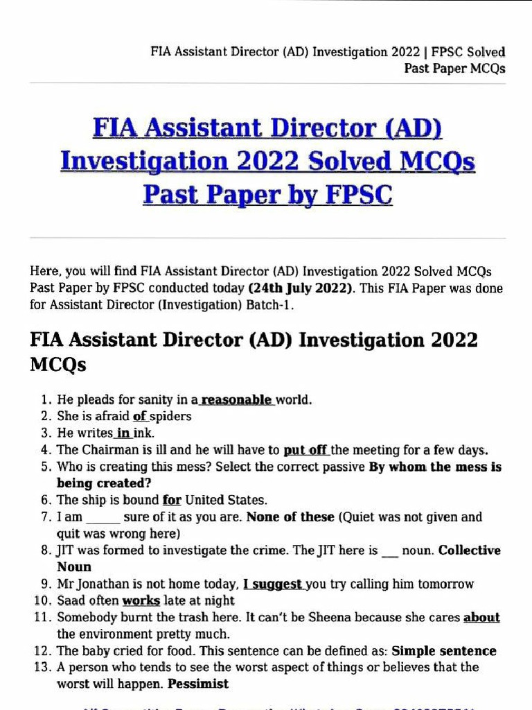 FIA Test Today Mcqs 24-Jul-2022 17-23-59 | PDF