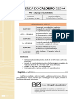 (1. CHAMADA - 2 - 2022) Agenda Do Calouro PAS - Subprograma 2019 - 2021