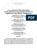 Assessment of The Operation of The 24-Hour Convenience Stores in Tagbilaran City, Bohol, Philippines
