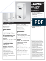 Bose Panaray 502 A, 502 B, and 502 BEX Loudspeakers: Technical Information