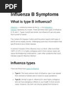 Influenza B Symptoms