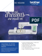 Dreammaker Xe Ve2200 V-Series Embroidery-Only Machine