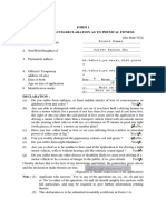Form 1 Application-Cum-Declaration As To Physical Fitness