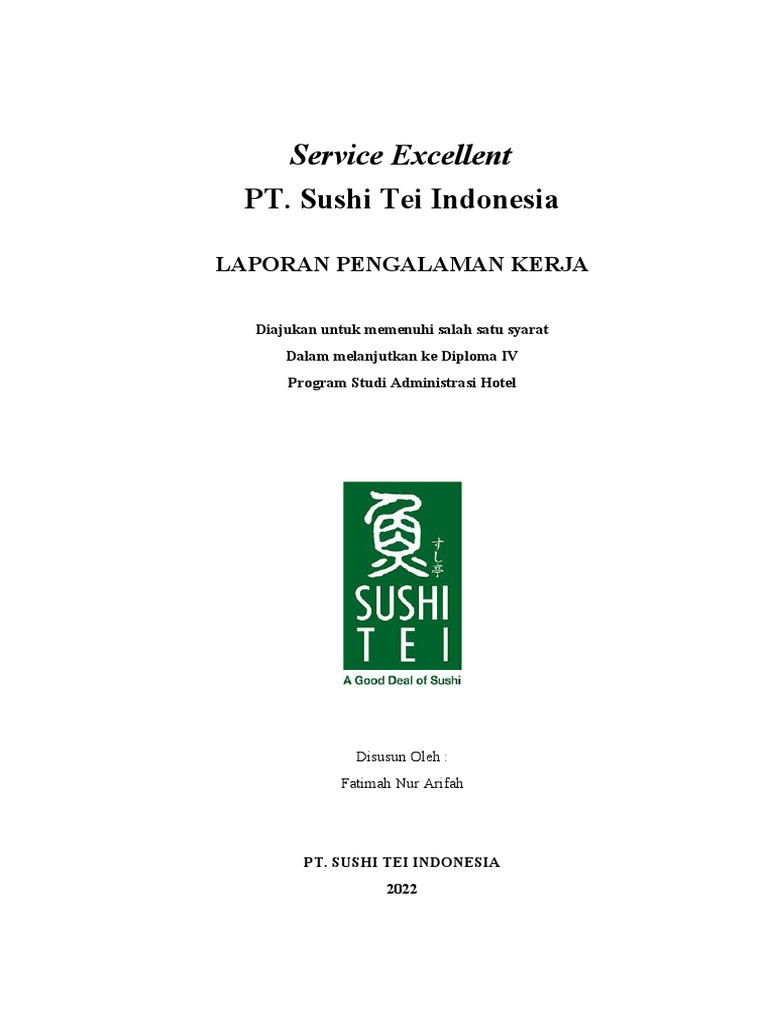 Pelayanan Prima di Sushi Tei | PDF | Bisnis