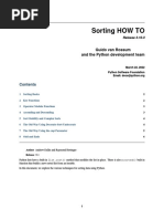 Sorting HOW TO: Guido Van Rossum and The Python Development Team