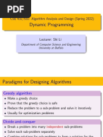 Dynamic Programming: CSE 431/531: Algorithm Analysis and Design (Spring 2022)