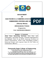 Embedded System and Design (Theory Notes) Autonomous Course: Department OF Electronics & Communication Engineering