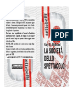 "LA SOCIETÀ DELLO SPETTACOLO", di Guy E. Debord, seconda edizione, 1976