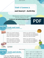 Unit 7 Lesson 3: We Must Hurry! - Activity