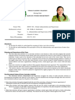 L. Administration and Supervision of Extra-Curricular Activities - Written Report - Portes