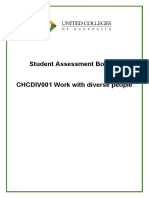 Student Assessment Booklet CHCDIV001 Work With Diverse People