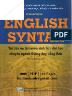 English Syntax (NXB Đại Học Quốc Gia 2008) - Tô Minh Thanh_ 210 Trang