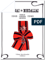 Ордена и медали Эстонии, Латвии, Литвы 1918-1940 гг.