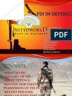 Fdi in Defence: Submitted by