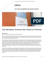 Tips Membawa Tanaman Atau Hewan Ke Pesawat - Informasi Dan Cerita Ku