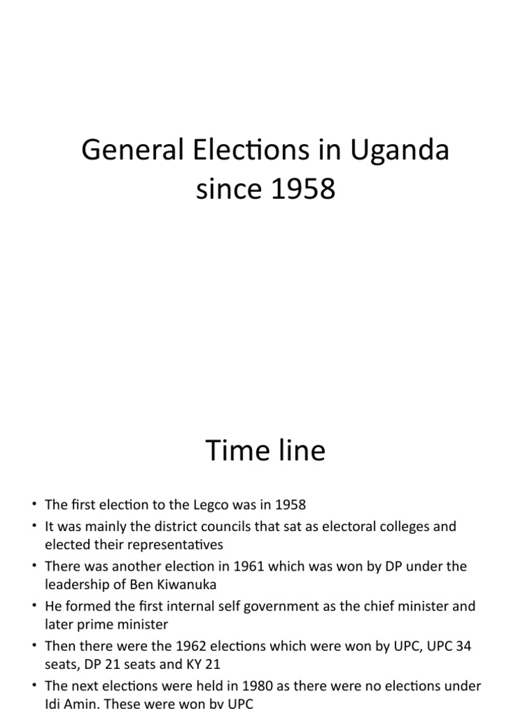 An Analysis of Election Trends in Uganda Characteristics, Management