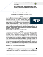 Pengembangan E-LKPD Berbasis Problem Based Learning Menggunakan Live Worksheets Pada Materi Perbandingan Di Kelas V Sekolah Dasar