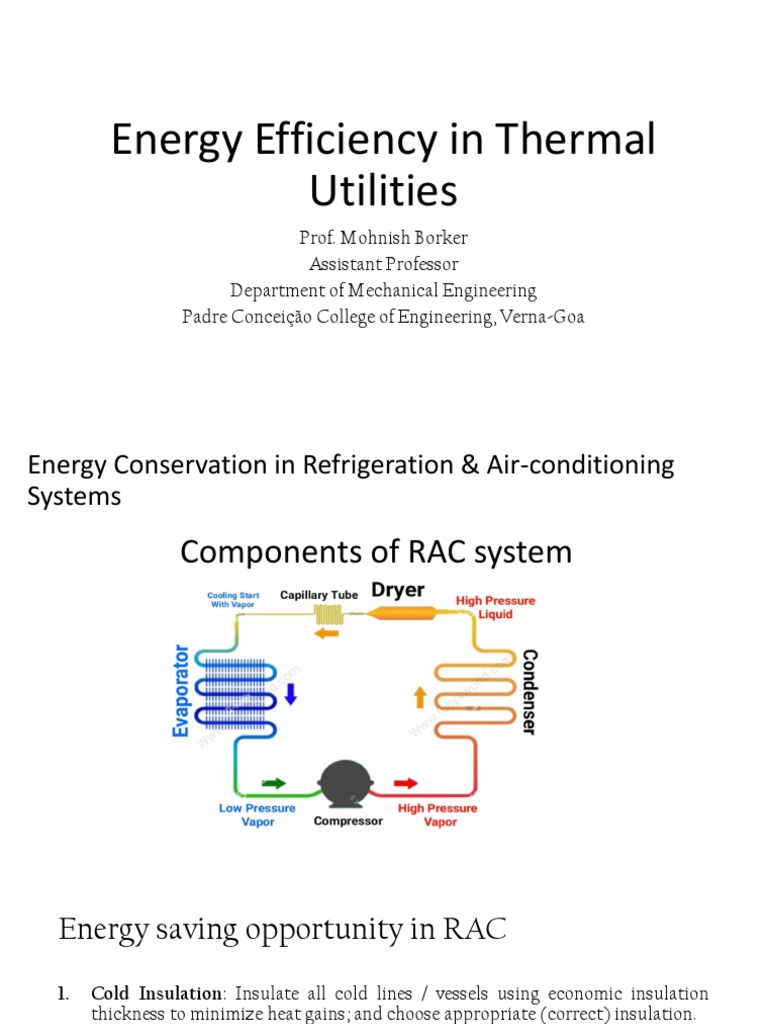 Energy Efficiency in Thermal Utilities | PDF | Air Conditioning ...