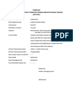 Formulir Permohonan Sertifikat Produksi Pangan Industri Rumah Tangga (SP-PIRT)