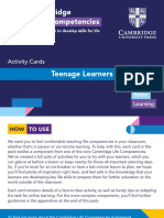Activity Cards - Teenage Learners (Life Skills)