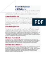 Why Healthcare Financial Management Matters: Value-Based Care