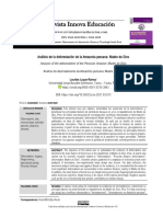 Luque. Análisis de La Deforestación de La Amazonia Peruana. Madre de Dios 2021