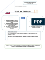 Guia Del 06 de Septiembre Al 10 de Septiembre. Lenguaje y Comunicacion. 4 Año