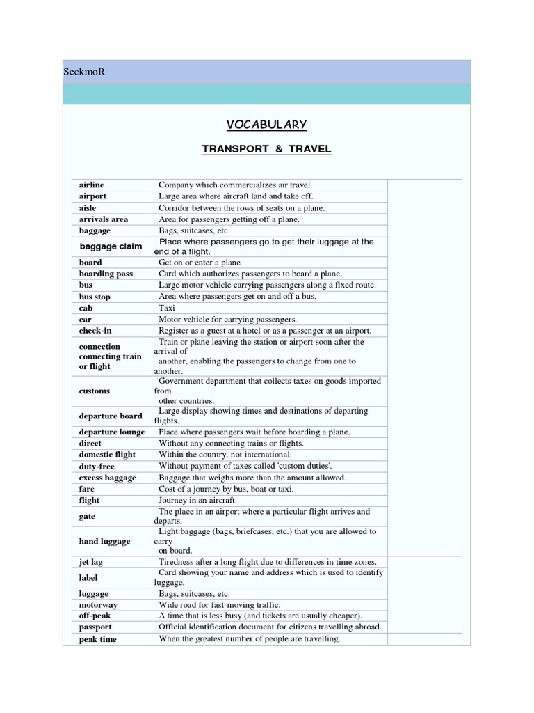 Understanding Transportation Terminology A Comprehensive Glossary of Key Terms Related to