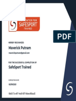 Safesport Certificate Core v3