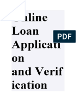 Online Loan Application and Verification ForPerson