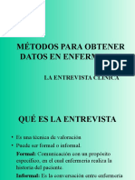 Métodos de obtención de datos en enfermería: entrevista y observación