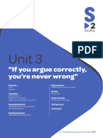 Unit 3: "If You Argue Correctly, You're Never Wrong"