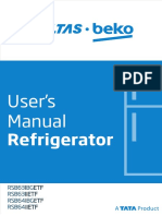 User's Manual: Refrigerator