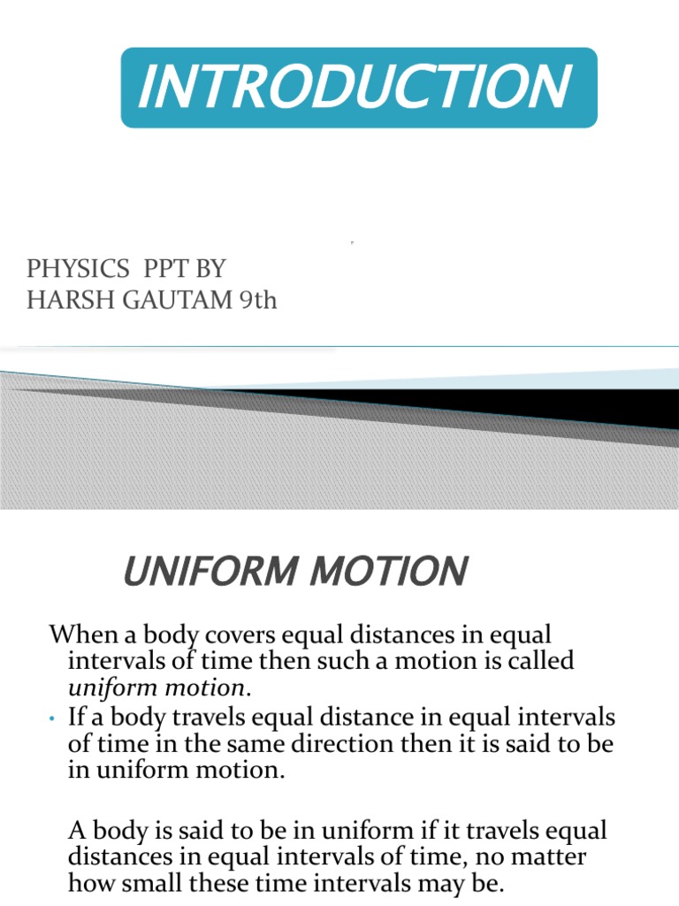 Physics PPT by Harsh Gautam | PDF