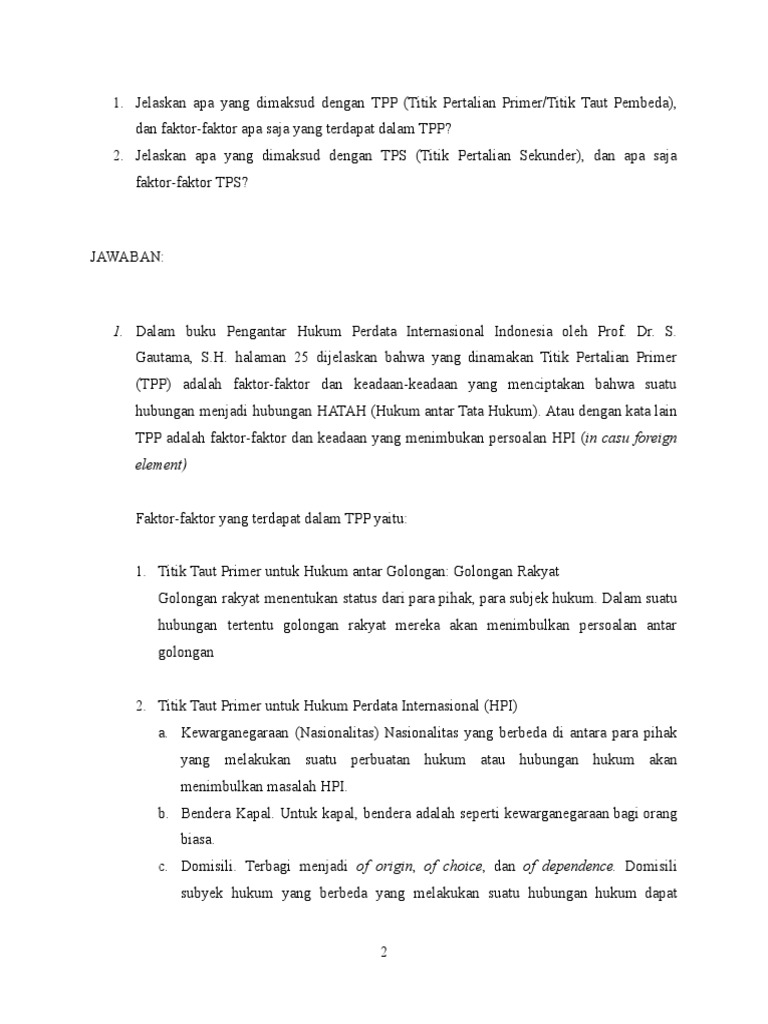 Titik Pertalian dalam Hukum Internasional | PDF | Ilmu Sosial | Hukum