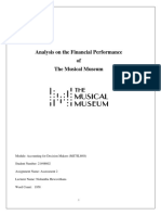 Analysis On The Financial Performance of The Musical Museum