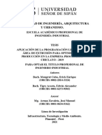 Aplicación de La Programación Lineal en El Área de Extrusión para Optimizar La Producción en La Empresa Procomsac. Chiclayo - 2019