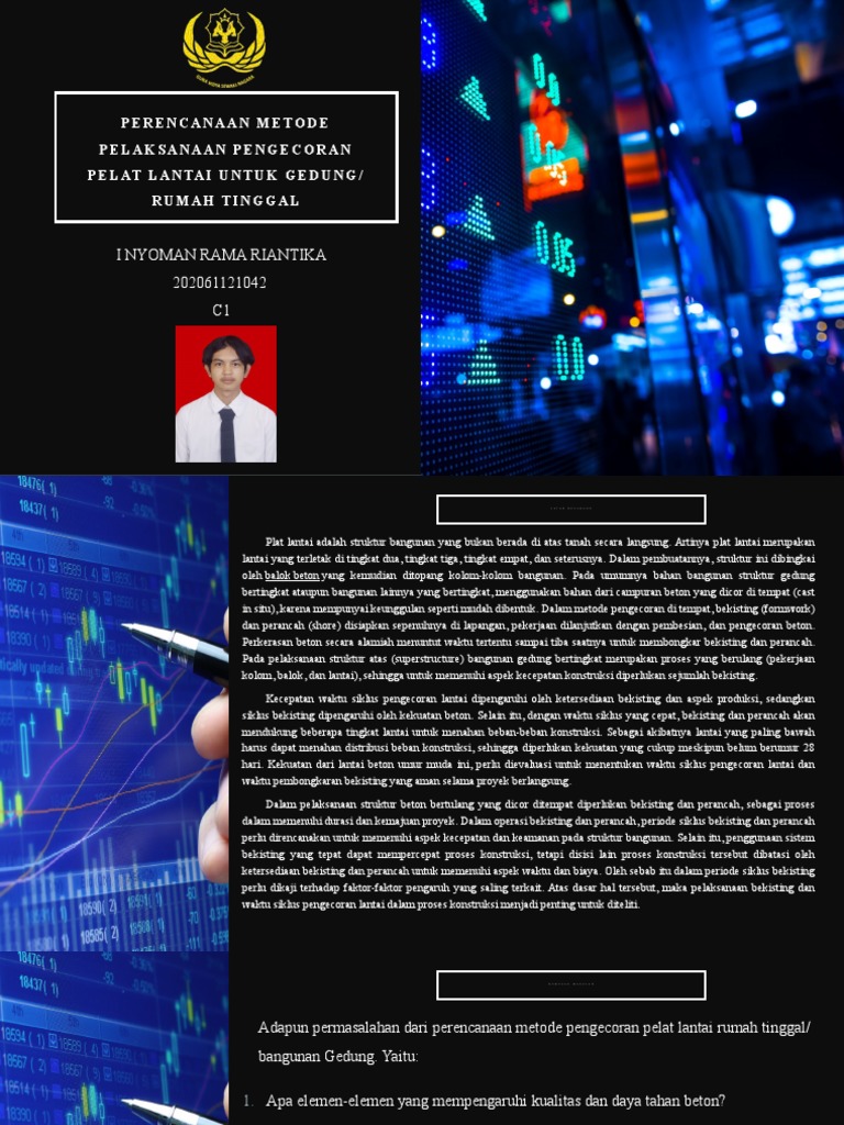 Perencanaan Metode Pelaksanaan Pengecoran Pelat Lantai Untuk Gedung | PDF