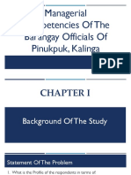 Managerial Competencies Of The Barangay Officials Of Pinukpuk