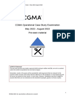 CGMA Operational Case Study Examination May 2022 - August 2022 Pre-Seen Material