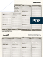 City of Mist RPG - Character Sheets