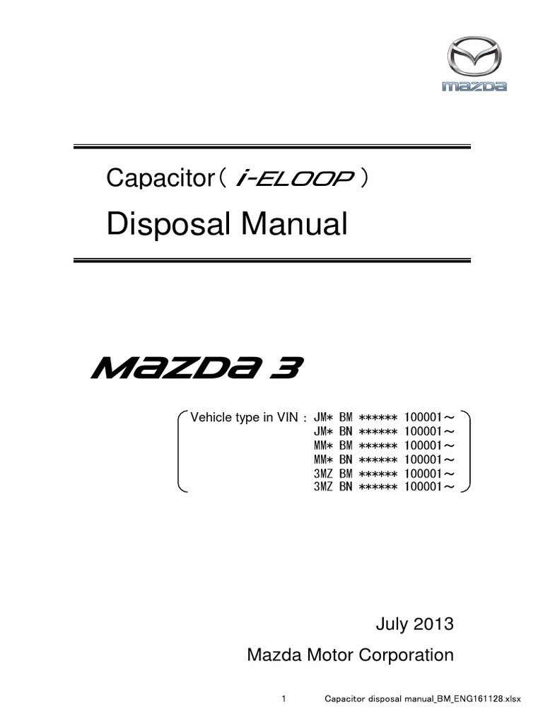 Disposal Manual Capacitor PDF Capacitor Dangerous Goods