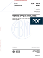 NBR 6881 - Fios e Cabos Elétricos de Potência, Controle e Instrumentação