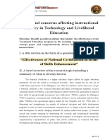 Effectiveness of National Certification in terms of Skills Enhancement