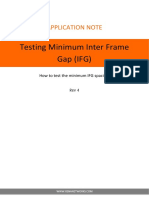 Testing Minimum Inter Frame Gap (IFG) : Application Note