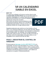 Insertar Un Calendario Desplegable en Excel 2010