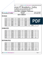 Sri Chaitanya IIT Academy., India.: Key Sheet Physics