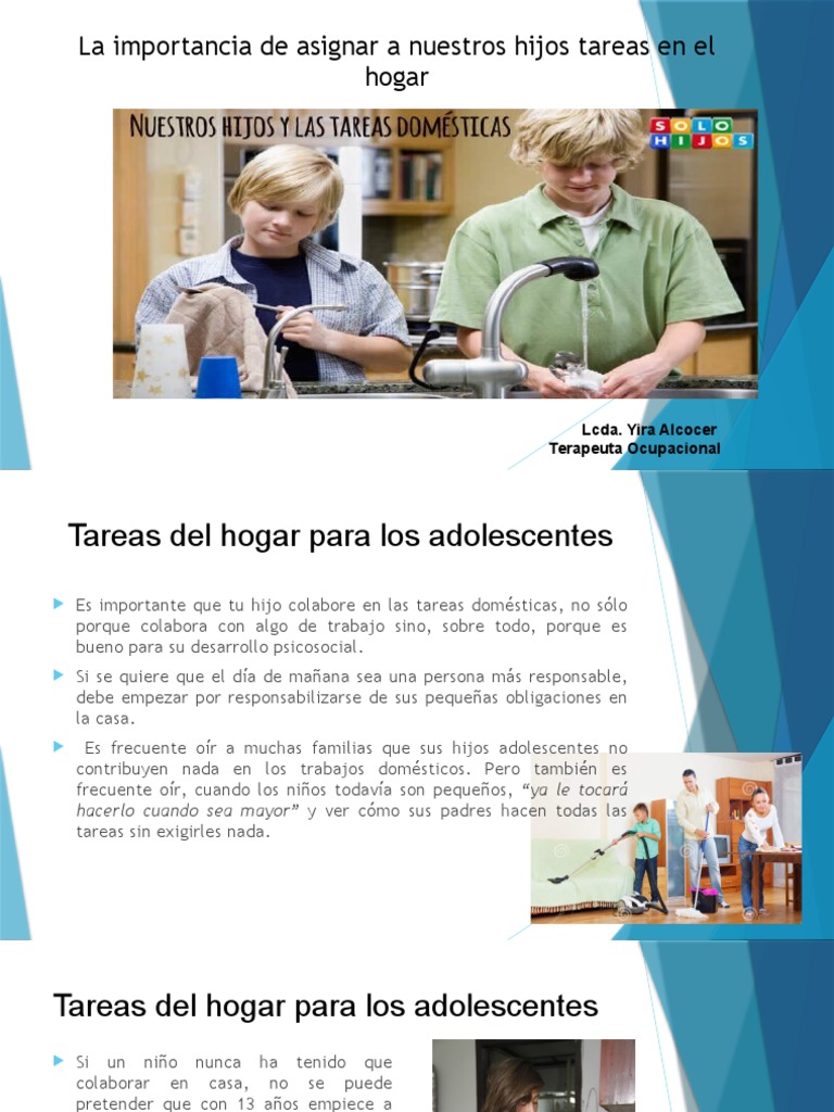 La Importancia de Tareas en El Hogar A Nuestros Hijos | PDF ...