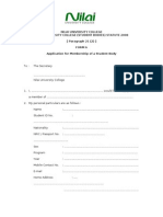 Form 6 - Application For Membership of A Student Body