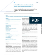 Baseline Diameter of The Inferior Vena Cava Measured With Sonography in Euvolemic Children